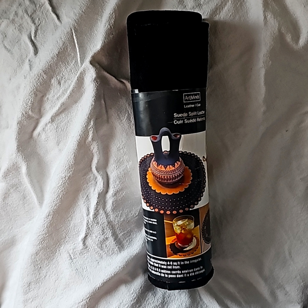 Black Suede Split Leather by ArtMinds